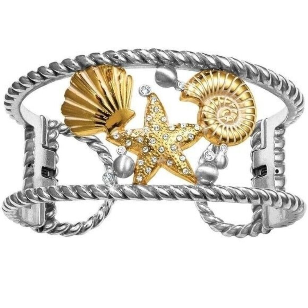 Brighton Sea Dreamer Double Hinged Seashell Bangle Nwoutlet tag